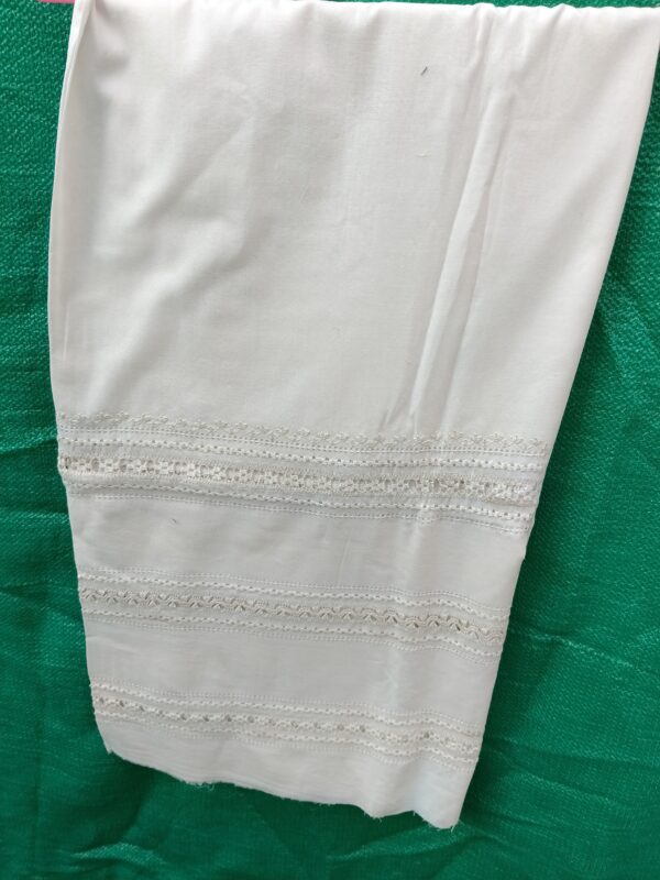 Half White Trouser Pure Lawn (Tarkashii crastig) - Image 5