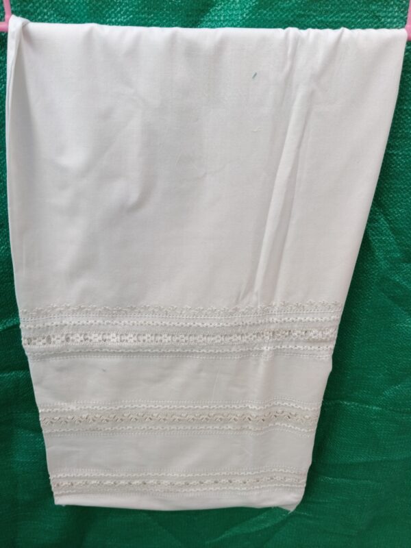 Half White Trouser Pure Lawn (Tarkashii crastig) - Image 7