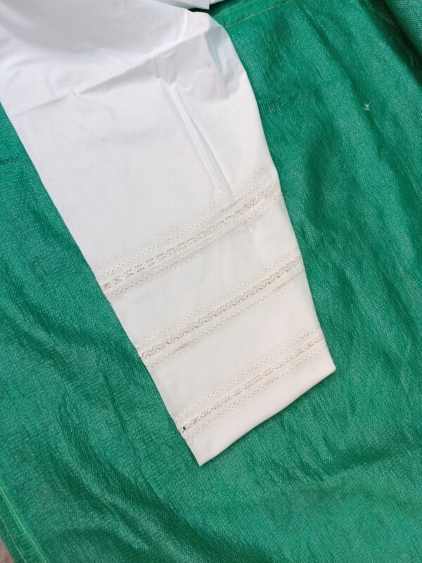 Half White Trouser Pure Lawn (Tarkashii crastig) - Image 2