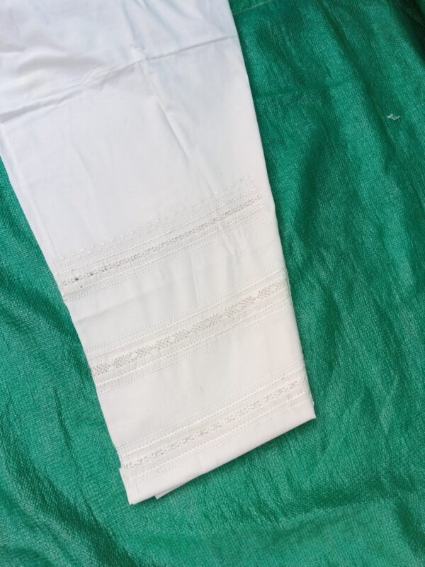 Half White Trouser Pure Lawn (Tarkashii crastig)