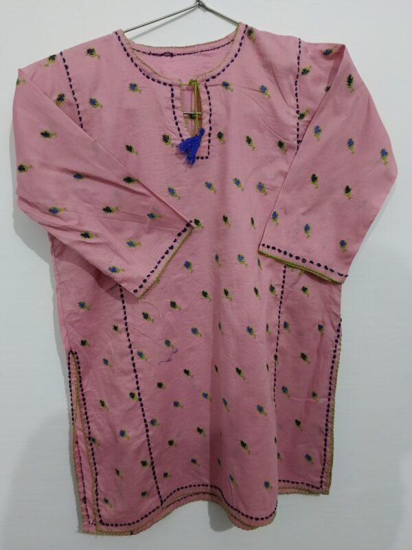 Light pink Balochi Kurty: - Image 3