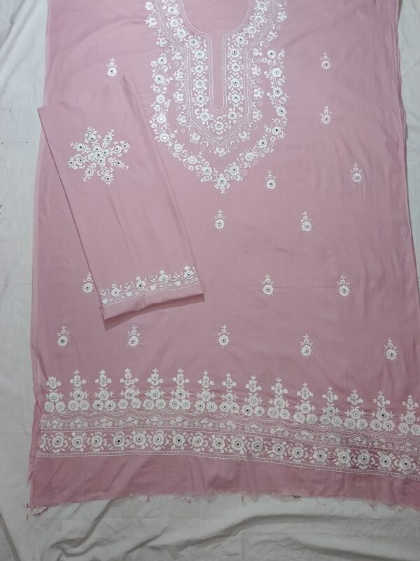 Pure Lawn light Pink shirt   with border(Kacha paka Tanka)