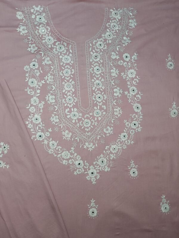 Pure Lawn light Pink shirt   with border(Kacha paka Tanka) - Image 4