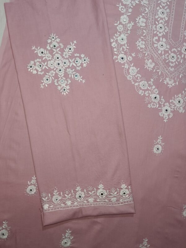 Pure Lawn light Pink shirt (Kacha paka Tanka) - Image 4