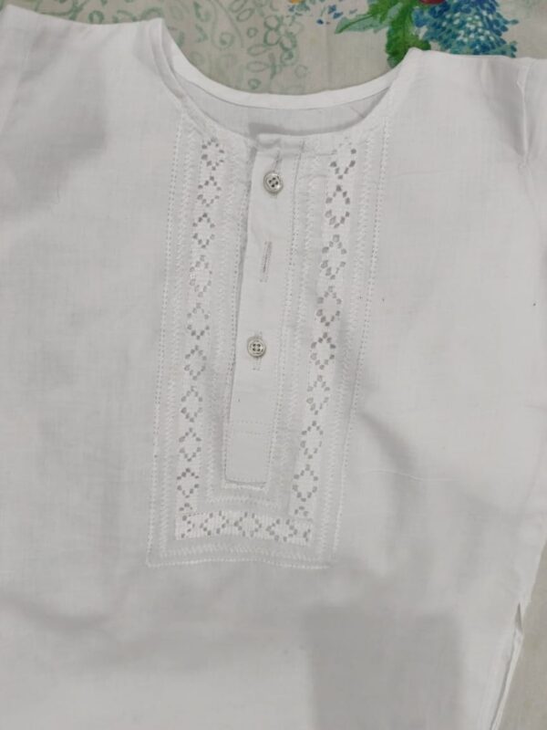 white baby lawn kurta